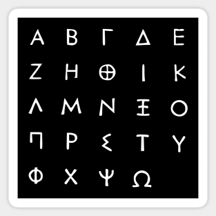 Polybius Square Ancient Greece Greek Alphabet Design Gift Sticker